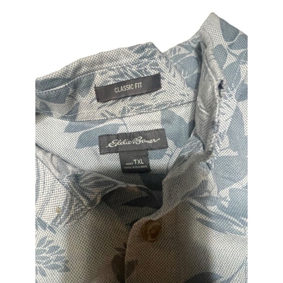 Eddie Bauer Button Down TXL Tall XL Men's Classic‎ Fit Floral Hawaiian Shirt - Picture 3 of 8